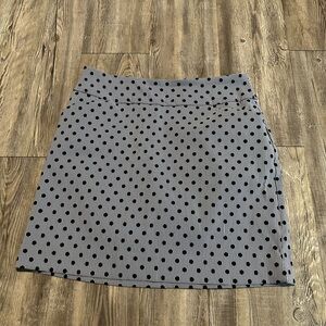Navy Blue Polka Dot & Striped Women's Skort